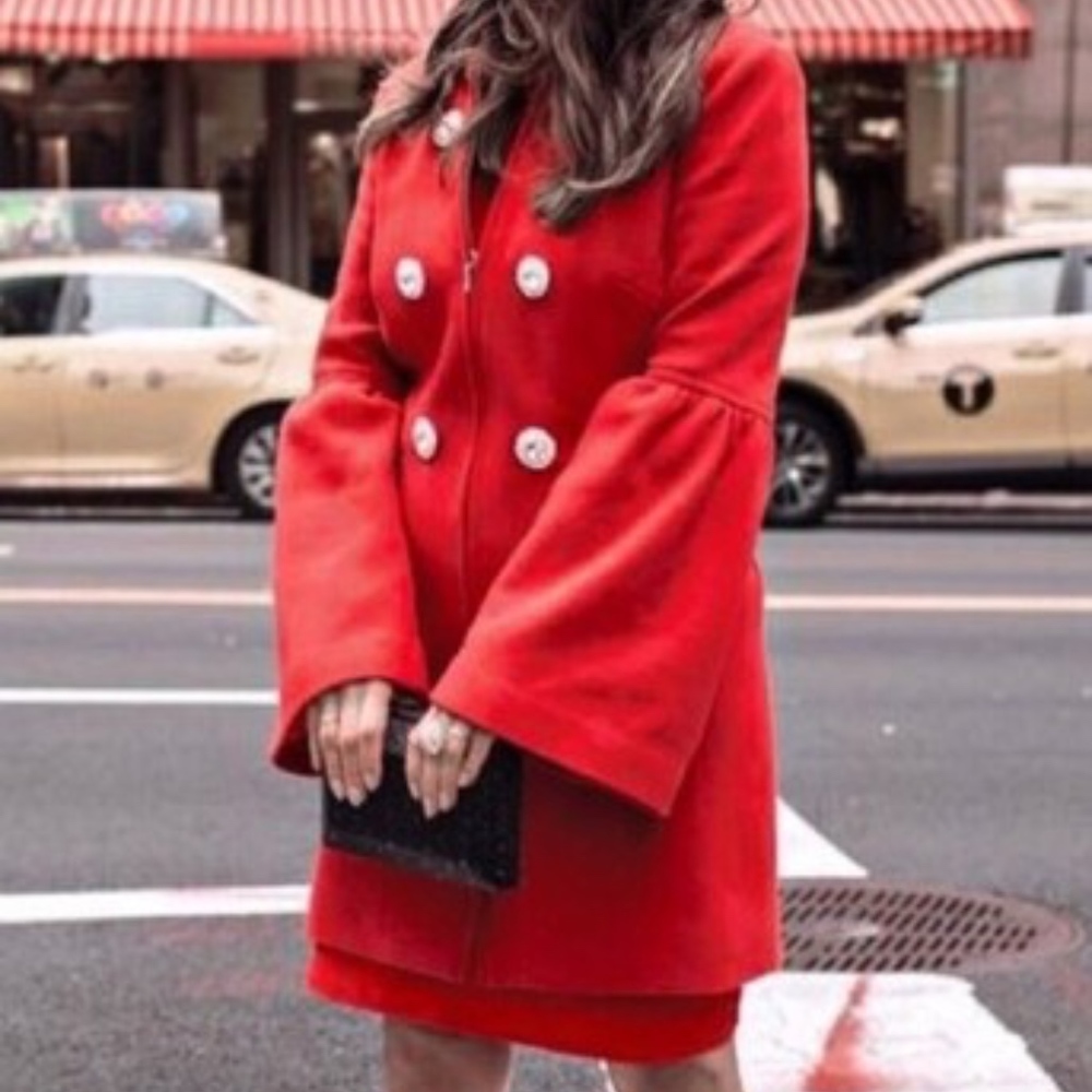 INC Bell-Sleeve Ponte-Knit Coat - Picture 2 of 8